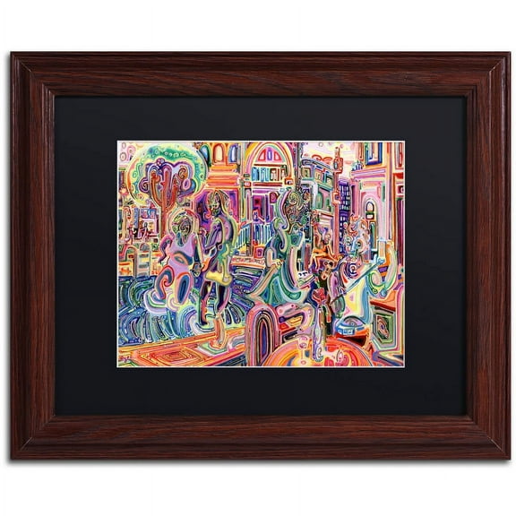 Trademark Fine Art "Cells" Canvas Art by Josh Byer, Black Matte, Wood Frame