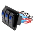 thumbnail image 4 of Disyuntor Del Panel Del Interruptor Del Eje de Balancín de 12V 3 para Los Vehículos Del Coche Sharpla Panel de interruptor basculante de 3 grupos, 4 of 8