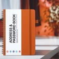 thumbnail image 4 of JUMNUYCUH Address Book with Alphabetical Tabs, Phone Book with Pocket, Password Books for Seniors, Record Contacts, Website Login Passwords and Notes, Spiral Bound, 7.7" x 5.6", Orange, 4 of 4