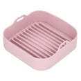thumbnail image 6 of Kitchen Fryer Basket Reusable Non-Stick Food Safe Silicone Pot Liner Replacement -20℃-220℃L Square 368g Pink, 6 of 8