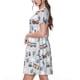 thumbnail image 2 of Balery Trains And Cactuse Vestidos sueltos de manga corta para mujer, vestidos de verano 2025, vestidos casuales de corte A con vuelo., 2 of 6