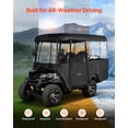 thumbnail image 3 of VEVOR Golf Cart Cover, Visible Full-Enclosure 2+2/4 Passenger Golf Cart, 420D Waterproof Oxford Fabric Club Car Cover Fits Most Carts Club Car, Yamaha, EZGO, Honda,PVC Coating & Windproof Hook Design, 3 of 9