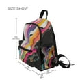 thumbnail image 3 of FORMRS School Backpack with Front Zippered Pocket 12" Student Travel Daypack, Colorful Black, 3 of 6