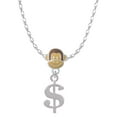 thumbnail image 1 of Delight Jewelry Silvertone Rounded Dollar Sign Mia Monkey Charm Necklace, 1 of 4