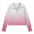 thumbnail image 4 of Hinvhai Tie-dyed Half Zip Pullover Girl Thumb Hole Cropped Hoodie Raglan Quarter Zipped Sweatshirt with Pockets Pink 11 Years, 4 of 5