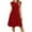 Red, variant on cocolona Womens Summer Mini Dress Crew Neck Short Sleeve Ruffle T-shirts Dress Vacation Beach Sun Dress