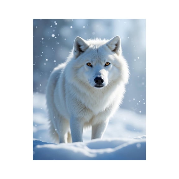 Paint by Numbers Kit for Adults, Snowy White Wolf Serenity Paint by Numbers, Easy Paint by Numbers Kit for Adults Beginner, DIY Adult Paint by Number Kits on Canvas, 12x16in Home Decor