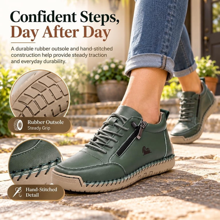 Orthopedic Zipper Sneakers for Women, Wide Toe Box Comfortable Walking ...