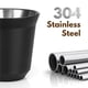 thumbnail image 5 of Juego de Tazas de Café Expreso de Acero Inoxidable de 80 Ml, Paquete de 4 Tazas de Café de Acero Inoxidable 304 de Doble Pared de 2,7 Oz, Color Negro, 5 of 5