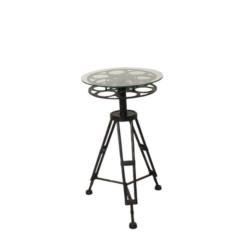 EC World Imports Urban Hollywood Film Reel End Table