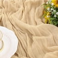 thumbnail image 3 of Cheese Cloth Table Runner, Rustic Elegant Soft Romantic Gauze Lightweight Drapey Skin Friendly Table Runner For Wedding Birthday Party Decorations, 3 of 8