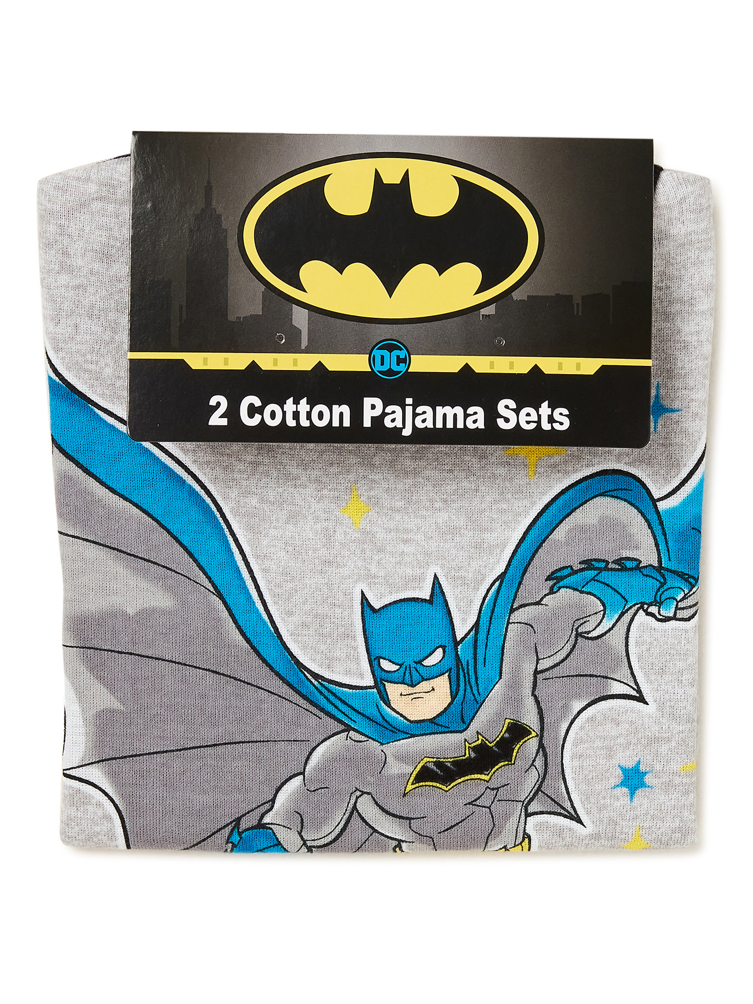 Batman Toddler Boy Cotton T-Shirt, Short, and Pants Pajama Set, 4-Piece, Sizes 12M-4T - image 2 of 4