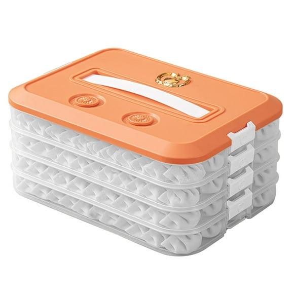 1/2/3/4 Layer Dumpling Box Storage Tray Food Container Box for Refrigerator and Kitchen Froze Dumpling Storage Case