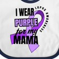 thumbnail image 4 of Inktastic I Wear Purple for My Mama Lupus Awareness Boys or Girls Baby Bib, 4 of 4
