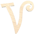 thumbnail image 1 of Krafty Supply - 22" Tall Birch Letter V | 1/4" Birch Plywood |Curlz|Wooden Letter|Craft Alphabet Initials, 1 of 2