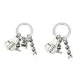 thumbnail image 3 of AOOOWER Science Keychain Microscope Chemistry Molecules Key Rings Metal Key Jewelry, 3 of 12