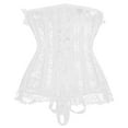 thumbnail image 4 of Plus Size Gothic Corset, Women's Fashion Sealing Waist Hollow out Stomach Tightening and Body Shaping Clothing New Corset Tops for Women Style B-22 White L, 4 of 5