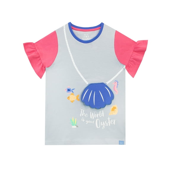 Harry Bear Girls Mermaid The World Is Yours Short Sleeve T-Shirt Sizes 4-10