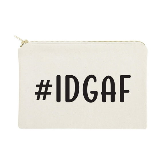 The Cotton and Canvas Cosmetic Bag, #IDGAF