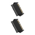 thumbnail image 2 of Methold Professional SAS to SATA 180 Degree Angle Adapter Motherboards Black Card Tipo 1 2piezas, 2 of 6