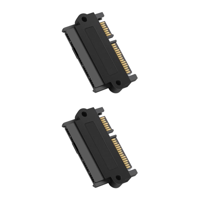 Cateissary Professional SAS to SATA 180 Degree Motherboards Adapter Black Angle Card Tipo 1 2piezas