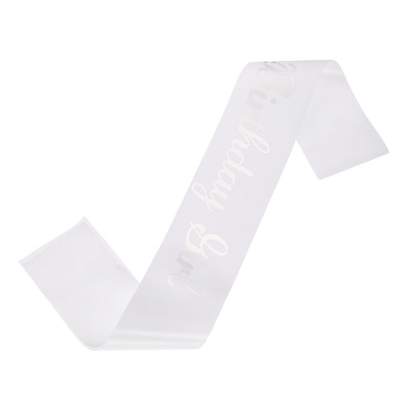 Uxcell Birthday Girls Sash with Pin Silver Sparkle Lettering Party Favors Supplies Decorations Accessories for Women Costume Gifts Sweet Birth Day, White