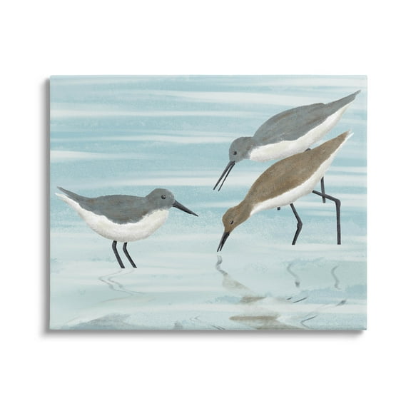 Stupell Industries Sandpipers Grazing Shallow Beach Water Graphic Art Gallery Wrapped Canvas Print Wall Art, Design by Marcus Prime