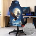 thumbnail image 3 of TSOVTHRID Eagle Moon Mountain Print Office Chair Covers Stretch Gaming Chair Cover Scratch Proof Furniture Protector Breathable Reclining Gamer Armchair Slipcovers for Dormitories, 3 of 7