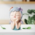 thumbnail image 6 of Planter Pot Girl Face Planters, Bonsai Pot Table Centerpiece Home Decor Ornament Flower Pot Flowerpot for Bar Office Drawing Room Bookshelf Style F, 6 of 8