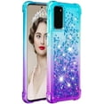 thumbnail image 3 of Case for Galaxy A26 5G,Flowing Bling Liquid Gradient Sparkle Moving Glitter Quicksand Waterfall Anti-Fall Girls Women Protect Phone Case for Samsung Galaxy A26 5G (Blue/Purple), 3 of 7