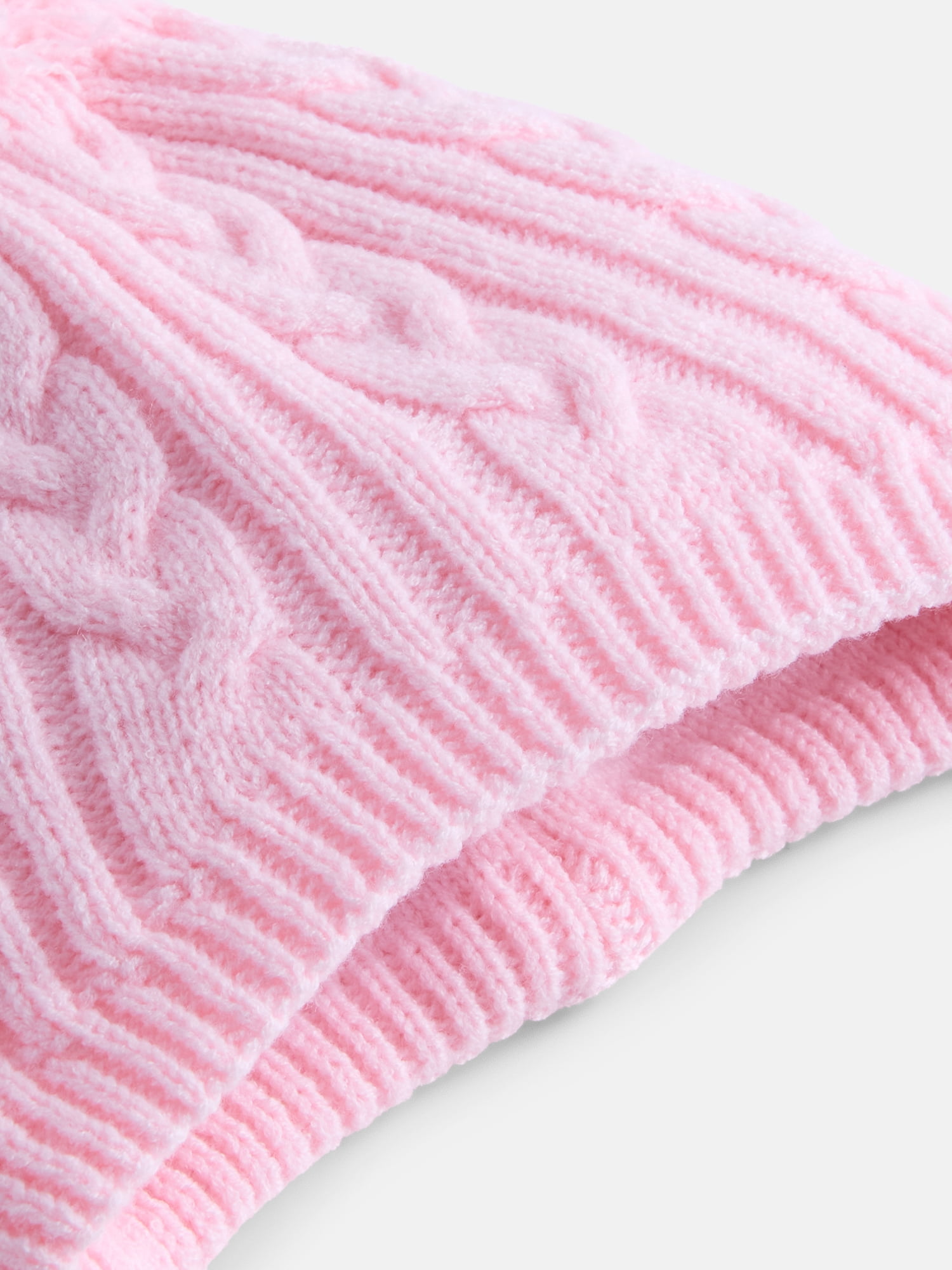 Wonder Nation Baby Boys or Girls Pom Pom Beanie and Mittens Set, 2 Piece, One Size