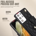 thumbnail image 3 of Case for Samsung Galaxy S21 Ultra, Crossbody Wristlet Case Wallet with RFID Blocking Card Slots KickStand Flip Folio PU Leather Magnetic Protective Cover Women for Samsung Galaxy S21 Ultra, Black, 3 of 9