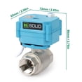 thumbnail image 6 of U.S. Solid Motorized Ball Valve - IP67 3/4inch Stainless Steel Ball Valve with Waterproof Cover, Full Port, 110-230V and 2 Wire Auto Return, 6 of 6