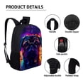 thumbnail image 3 of Kuiaobaty Galaxy Pug Dog Pattern Bookbag Set of 3 with Lunch Bags and Pencil Case Set Elementary School Backpack for Kids Girls Boys Teens Large Schoolbags Bagpack Rucksack Travel Outdoor Daypack, 3 of 7
