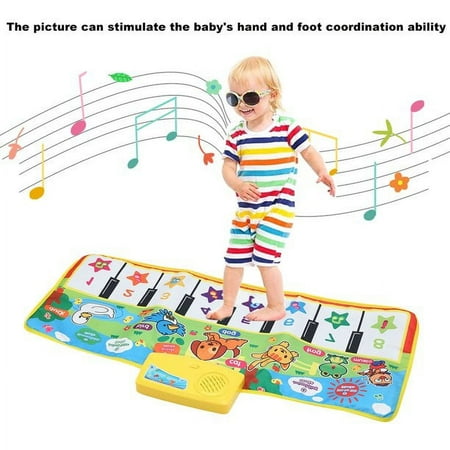 Fznkrag Piano Mat Floor Keyboard Piano Mat Dance Mat Musical Baby Girl Boy Toys For 1-3 Years Old Kids