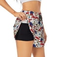 thumbnail image 3 of Lsque Colorful Mushrooms (2) Printed Women's Running Shorts with Liner Pockets,Elastic Quick Dry Workout Athletic Gym Yoga Shorts,Womens High Waist Shorts-, 3 of 9