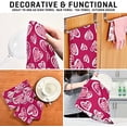 thumbnail image 7 of SKYSONIC Valentine's Day Love Heart Kitchen Towel Set of 4, Super Soft Absorbent Hand Towel Tea Towel Home Restaurant Tableware Cleaning Rag for Kitchen, Hotel, Beach, Bathroom, Gym, etc., 7 of 7