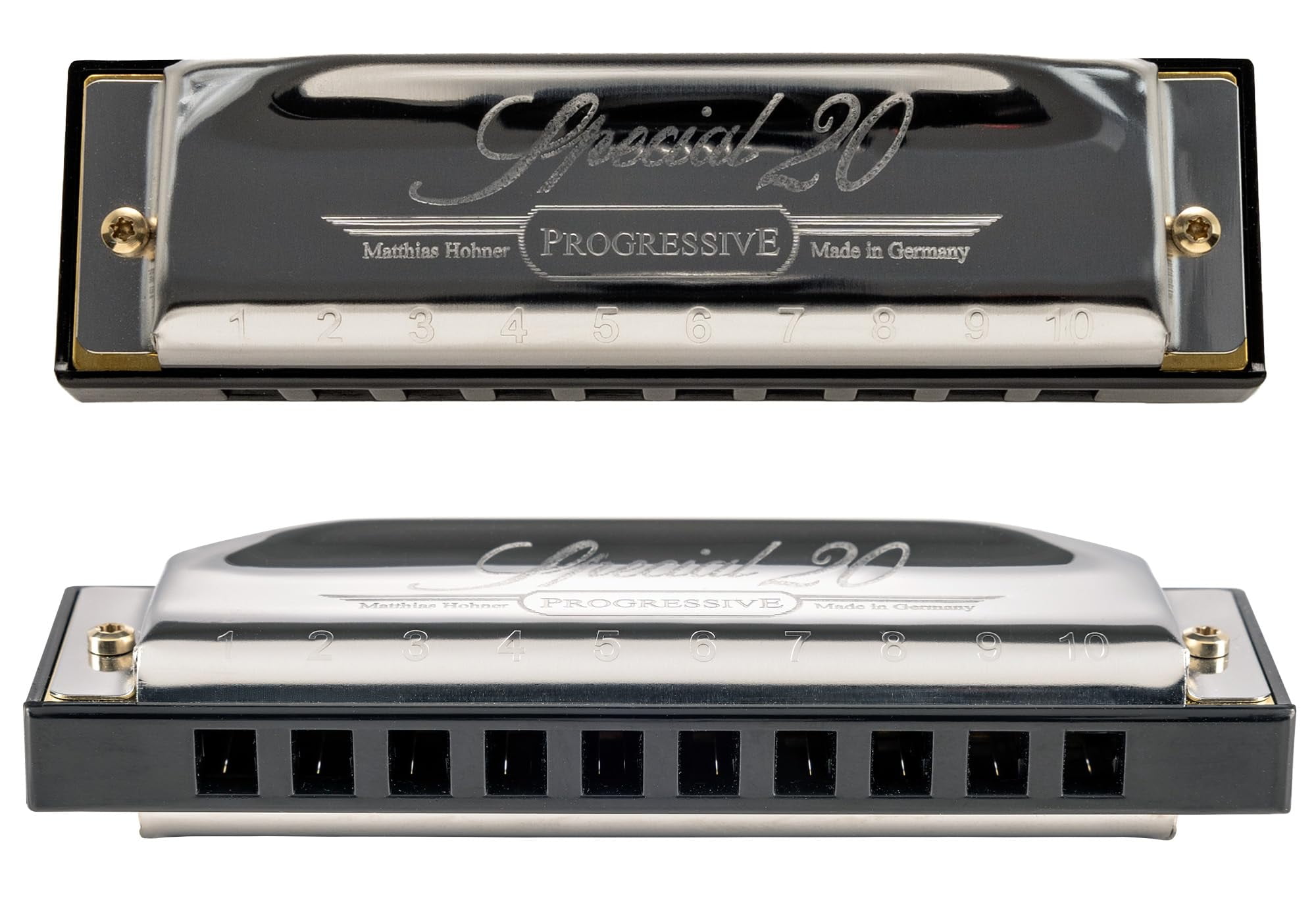Hohner Special 20 Harmonica - Key of C Bundle with Zip Case, Instructional Manual, and Austin Bazaar Polishing Cloth