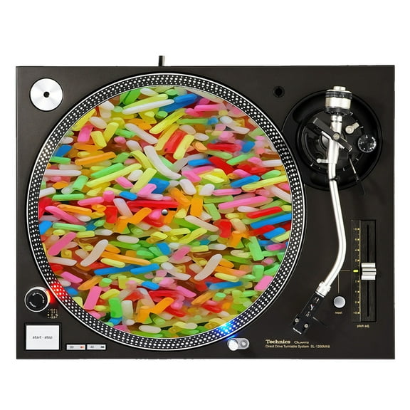 KuzmarK™ 12" DJ Turntable Slipmat - Ice Cream Sprinkles