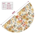 thumbnail image 3 of KLL 30" Christmas Tree Skirt Hippie Bee Honeycomb Xmas Tree Skirts Mat for New Year Xmas Holiday Party Indoor Outdoor Home Decoration, 3 of 7