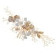 thumbnail image 3 of Peinetas para el cabello de boda de cristal Hojas doradas Flores blancas Lado nupcial Peine Cabeza Alfileres Accesorio para el cabello, 3 of 7