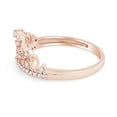 thumbnail image 3 of AFFY Cubic Zirconia Princess Crown Promise Ring For Womens in 14K Rose Gold over Silver-10, 3 of 7
