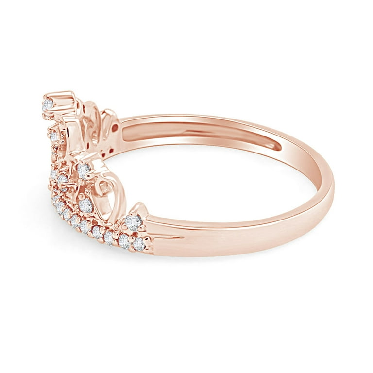 Wholesale Rose Gold Plating Brass Crown Shape Design Cubic Zirconia Finger  Rings Jewelry for Women - China Rings Crown Shaped and Crown Ring price