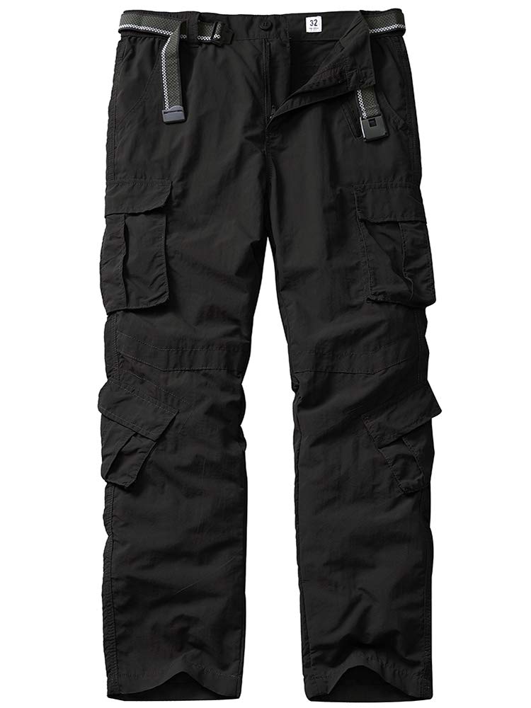 Men's Outdoor Hiking Pants, Tactical Pants Lightweight Casual Work Ripstop Cargo Pants for Men