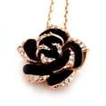 thumbnail image 2 of Rosa Collar De Cadena De Con Negro Rosa Colgante De Oro Fernando Rose de color oro collar de cadena, 2 of 6