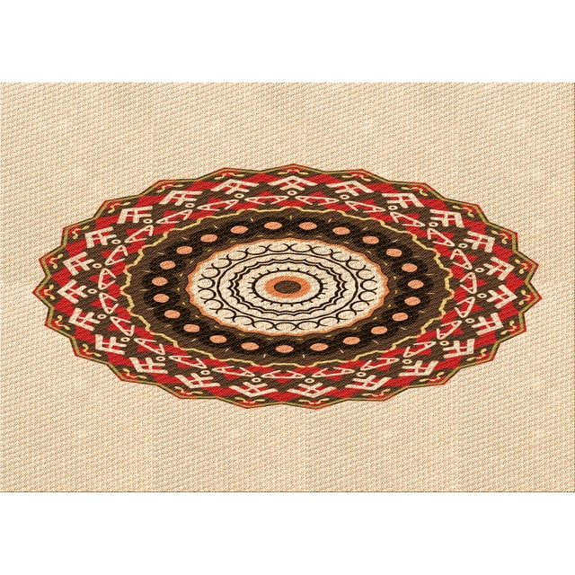 Ahgly Company Machine Washable Indoor Rectangle Transitional Golden Blonde Gold Area Rugs, 2' x 3'
