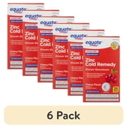 (6 pack) Equate Zinc Cold Remedy Chewable Tablets, Non-Drowsy, Cherry Flavor, 25 Count