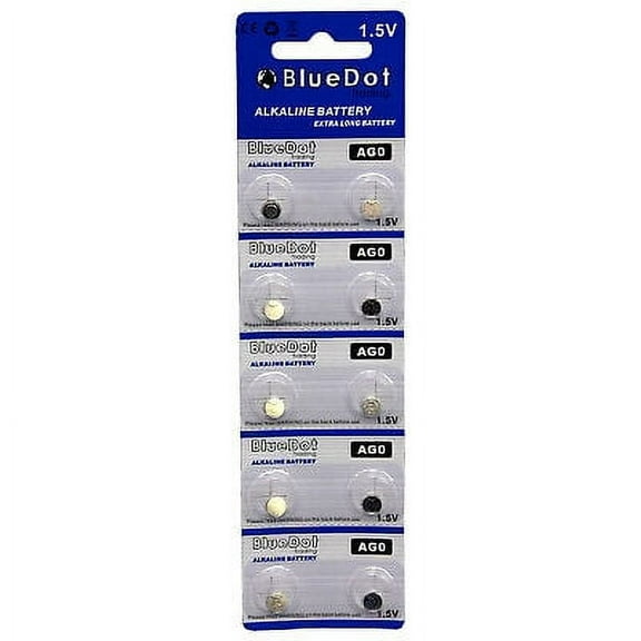 BlueDot Trading AG0 LR512 LR63 SR521SW 379 AGO 618 10-Count Button Cell Battery