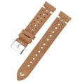 thumbnail image 2 of kusrkot Bracelet de Montre en Cuir Trous Respirants Ajustable Dégagement Rapide Bracelet de Montre Kaki 20mm, 2 of 9