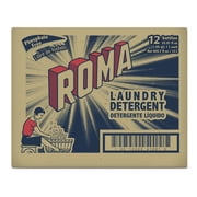 Roma Liquid Detergent Box (Contains 12 Bottles of 33.81 fl oz). It can be used wor washing clothes and cleaning floors, tiles and other surfaces.